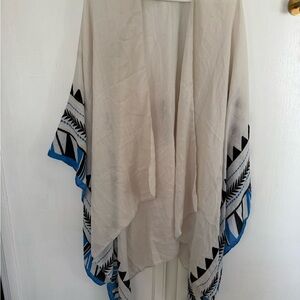 Bohemian Kimono with Blue and Black Accents